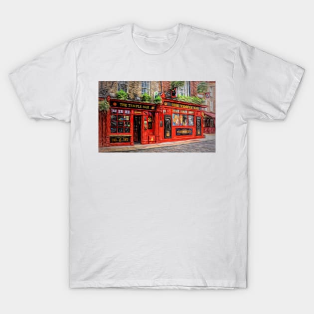 Temple Bar Irish Pub T-Shirt by Tarrby